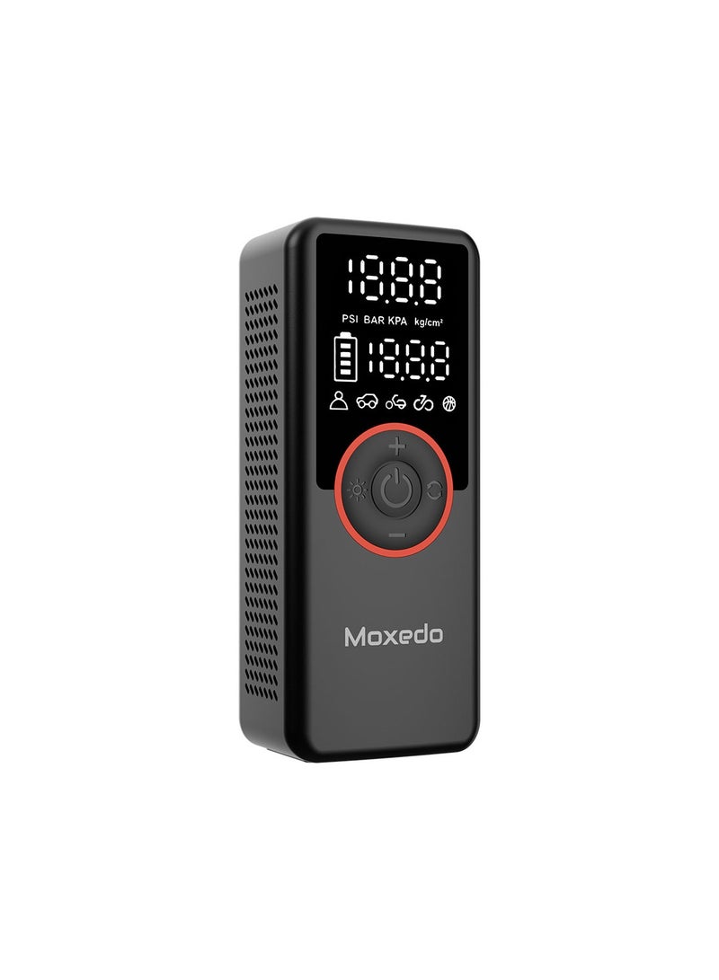 Moxedo Tirego Portable Smart Tire Inflator with 3 Multiple Nozzles 150 PSI, Auto Shut-off Built-in LED Light, Smart Digital Display - Image 1